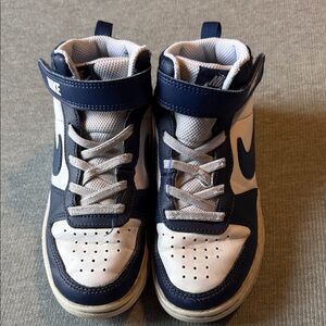 Nike Kids High-Top Sneakers - Blue and White
